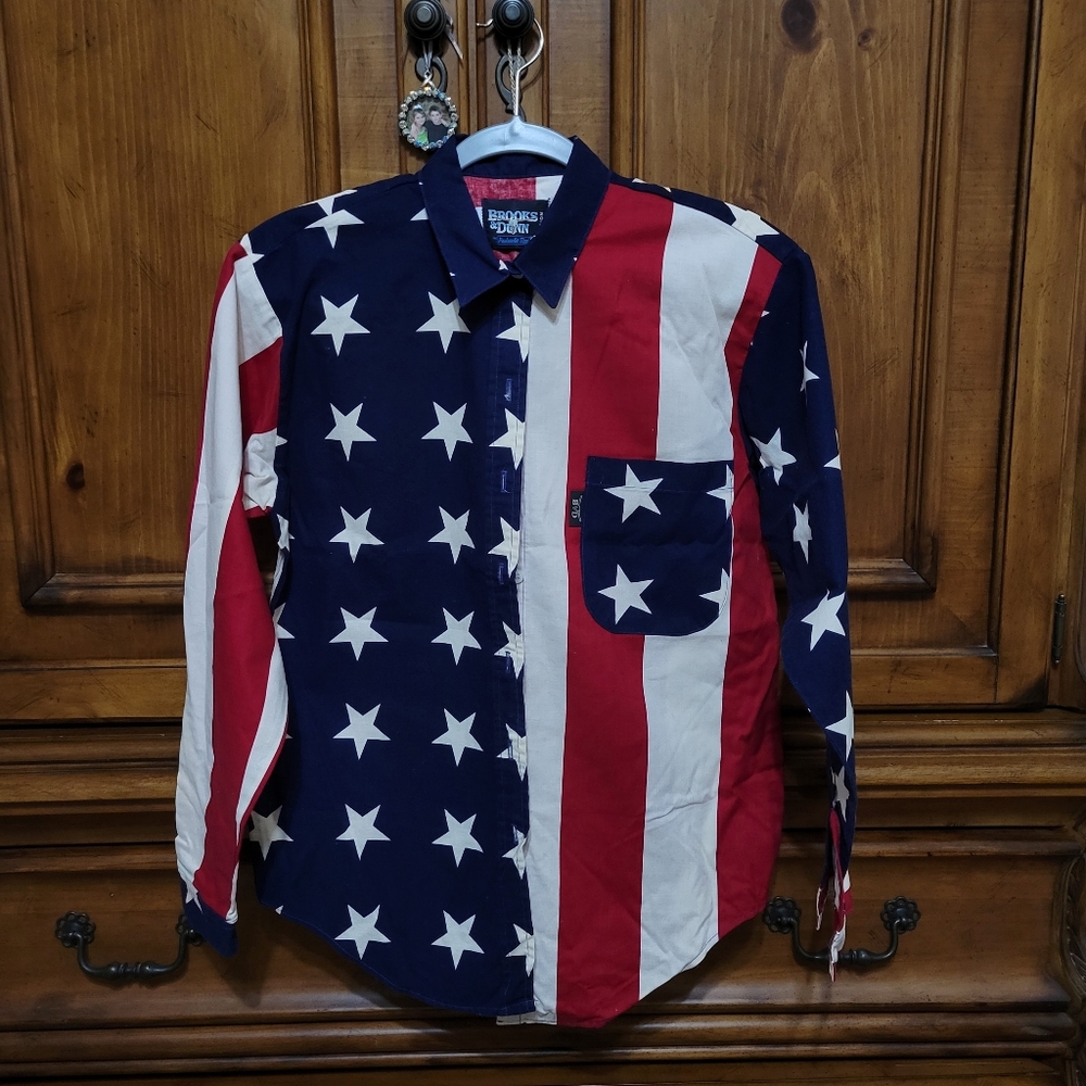 Panhandle Slim Patriotic Stars & Stripes Button-Down Shirt - Red, White, Blue